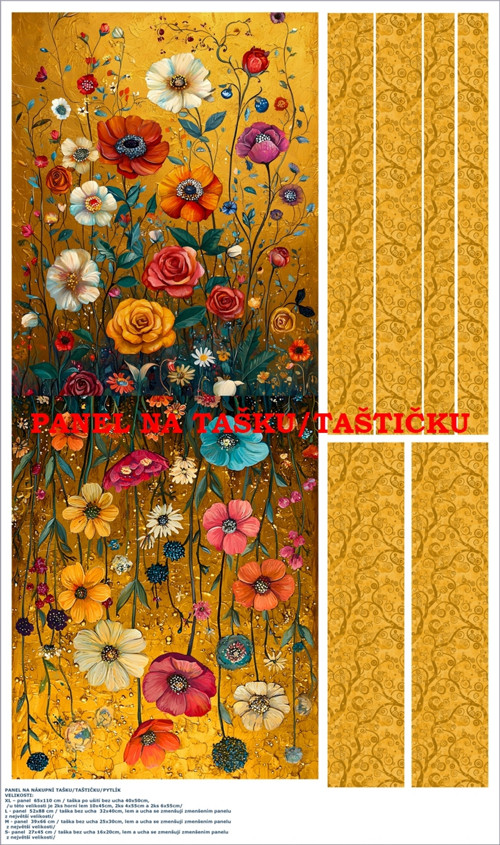 Panel na tašku/taštičku - bavlna XL