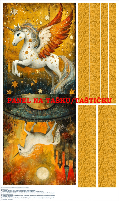 Panel na tašku/taštičku - bavlna XL