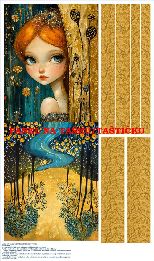 Panel na tašku/taštičku - bavlna XL