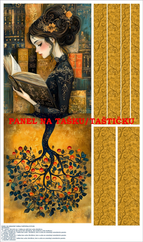 Panel na tašku/taštičku - bavlna XL