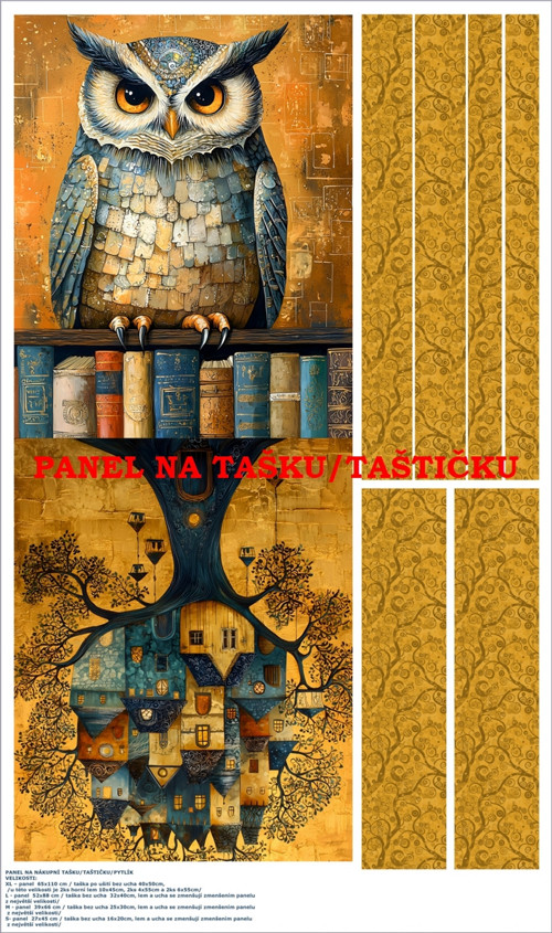 Panel na tašku/taštičku - bavlna XL