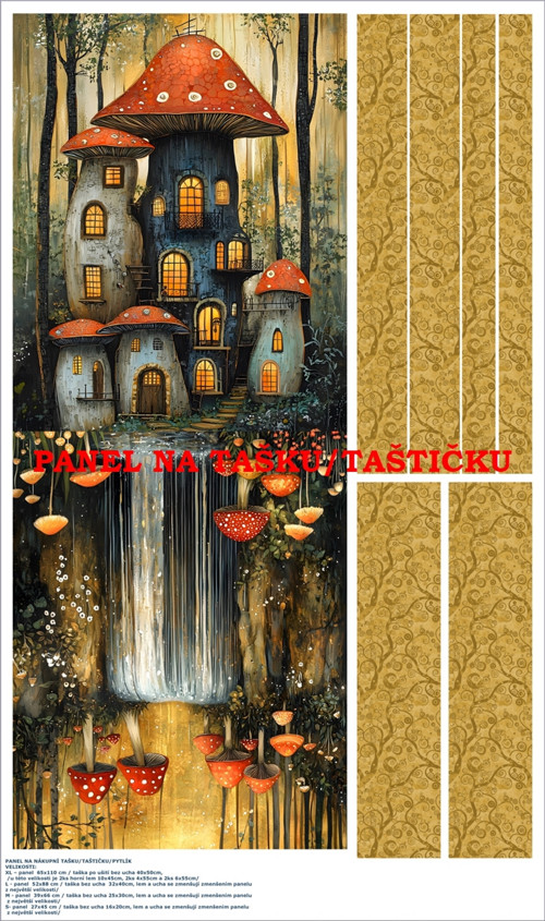 Panel na tašku/taštičku - bavlna XL
