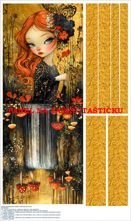 Panel na tašku/taštičku - bavlna XL — foto 1