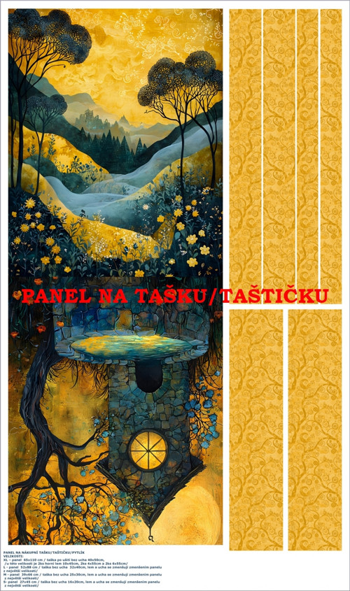 Panel na tašku/taštičku - bavlna XL — foto 1