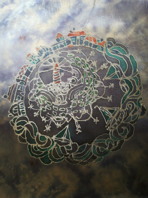 Hedvábný šál 28x130cm K majáku