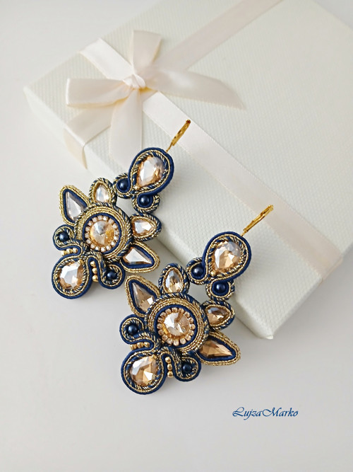 Luna soutache / sutaš náušnice