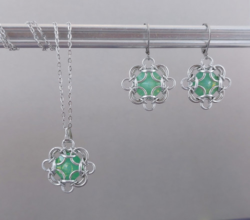Souprava Swarovski rivolky zelené