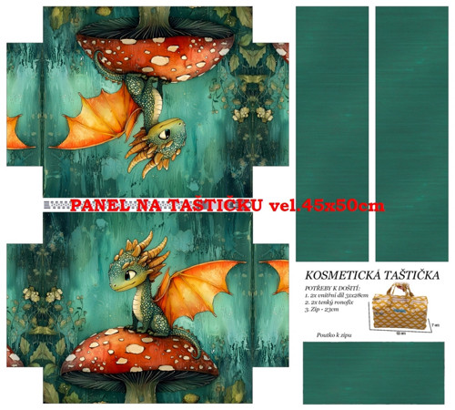 Panel na taštičku bavlna — foto 1