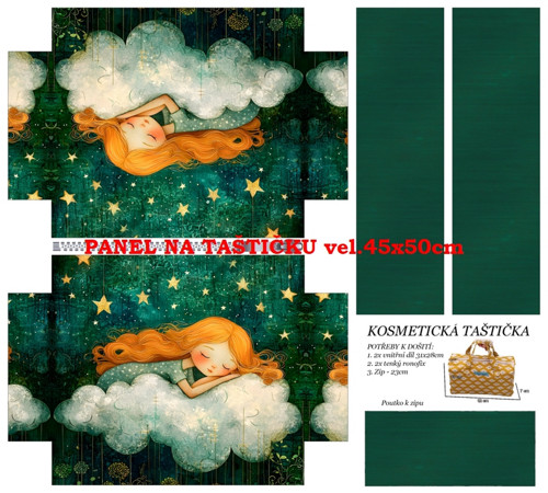 Panel na taštičku bavlna — foto 1