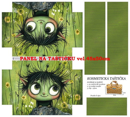 Panel na taštičku bavlna — foto 1