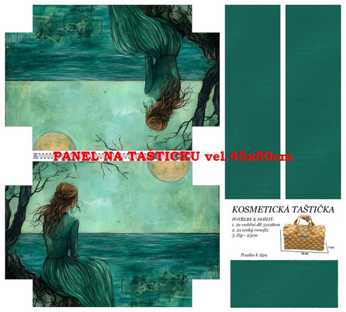 Panel na taštičku bavlna — foto 1