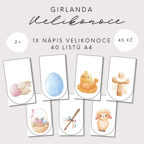 Girlanda - Velikonoce (PDF - tisk)