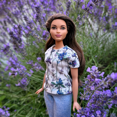 Tričko pro baculku Barbie - šalvěj — foto 1