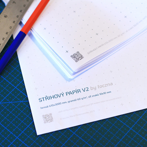 Střihový papír V2, arch 610x3000 mm
