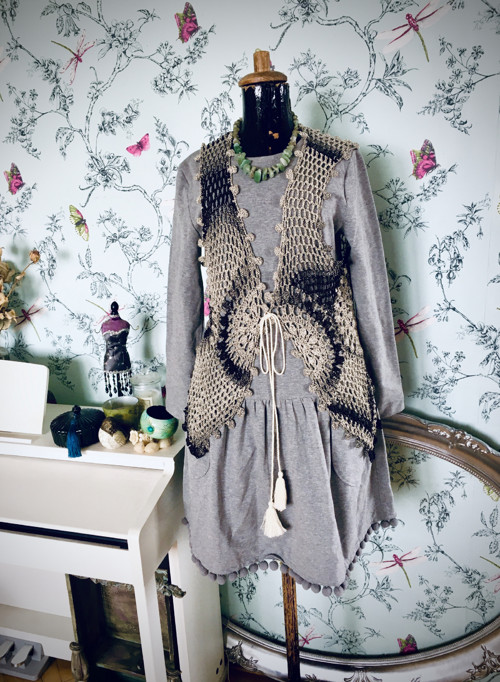 Boho vestička háčkovaná — foto 1