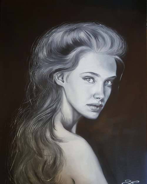 Název: Něžná Olej na plátně 65x50cm
