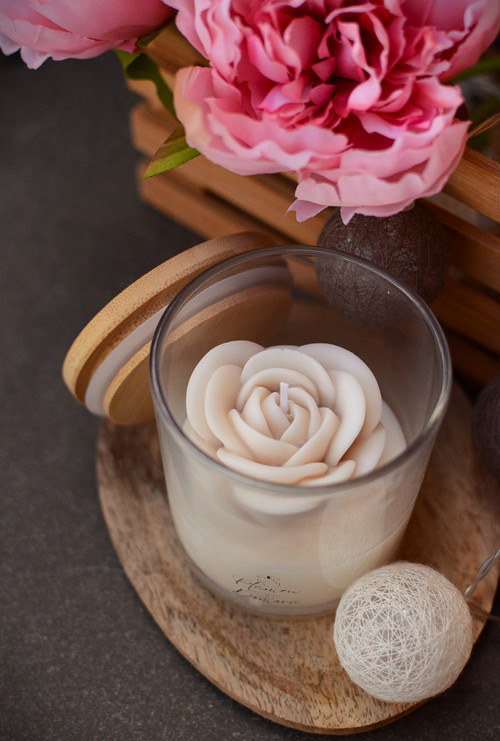 Sójová svíčka v dekorativní sklenici – Růže