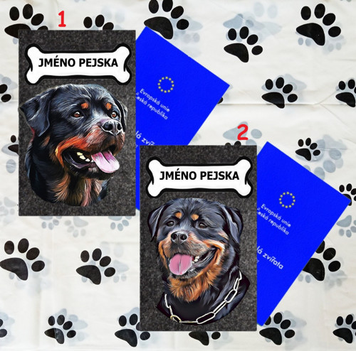Rotvajler Pouzdro Na Očkovací Průkaz Se Jménem