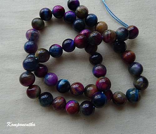 Přírodní minerál Tygří oko 8mm 4kusy