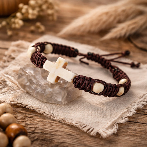 Shamballa náramek Křížek tichého světla
