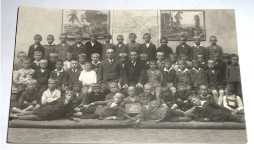 FOTOGRAFIE školní třída, spolužáci, 1932 Chotěboř