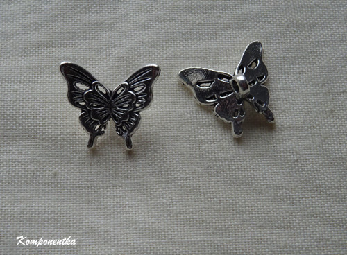 Kovový korálek motýlek 14x15mm 1kus