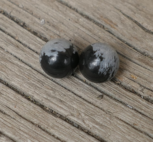 2 x kulička 8 mm - obsidián V970