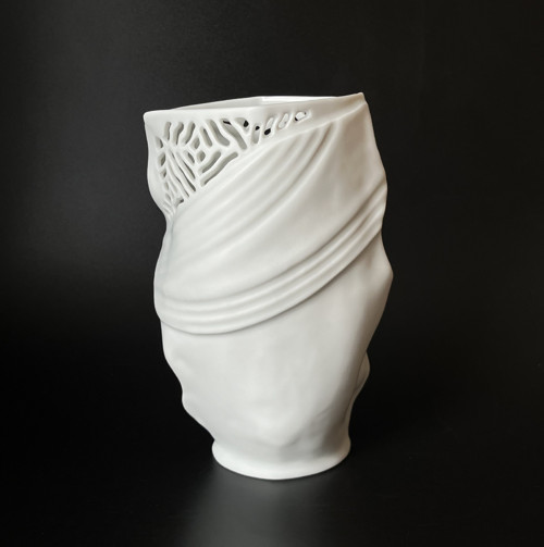 Rosenthal Váza 18cm Parchment porcelán J. van Loon