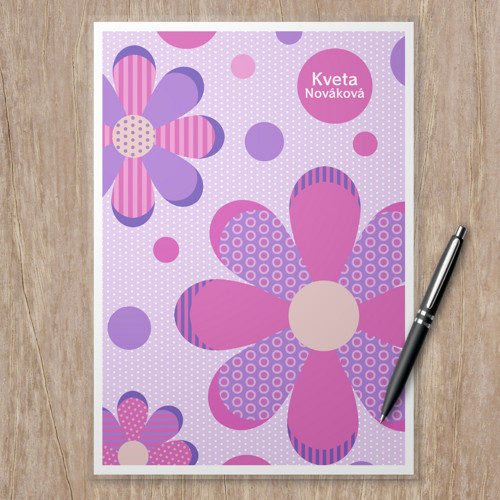 Linkovaná podložka Floral- veselky A4
