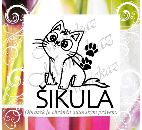 Šikula kočka 222 b). Razítko.