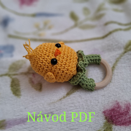 Návod na háčkované kousátko kuřátka