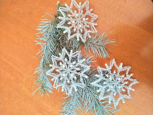 Bílostříbrná hvězda +-9cm č.7 — foto 1