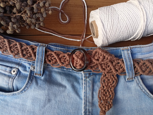 Boho pásek, macramé