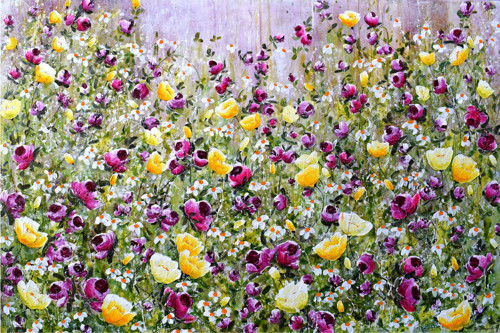 Květinová romance.....120x80cm
