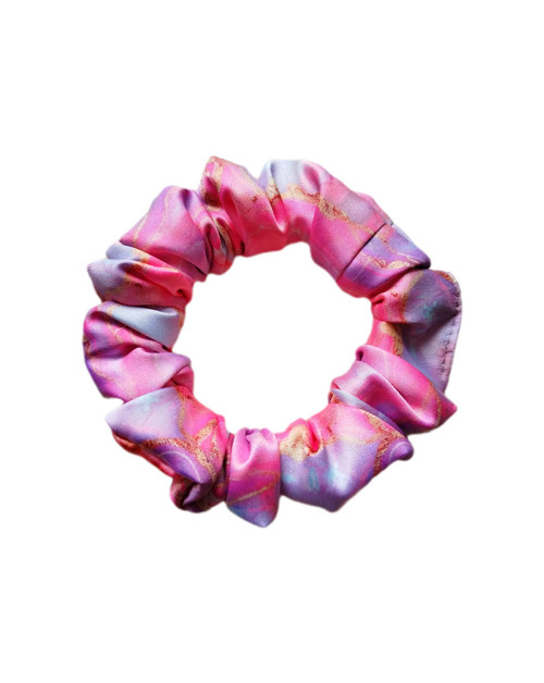 S Gumička saténová - PINK MARBLE