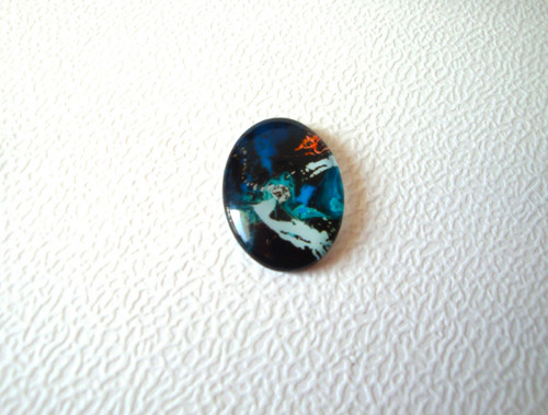 Skleněný oválný kabošon 18x25 mm (1ks)