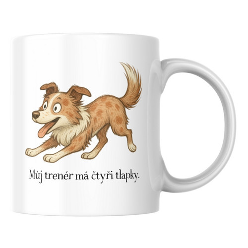 Můj trenér má čtyři tlapky - red merle - Hrníček