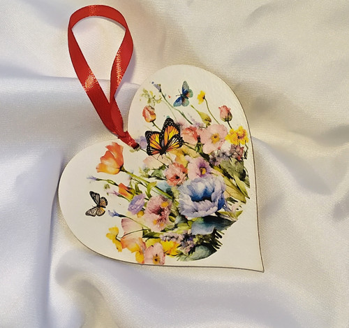 Dekorace srdce - Luční kvítí — foto 1