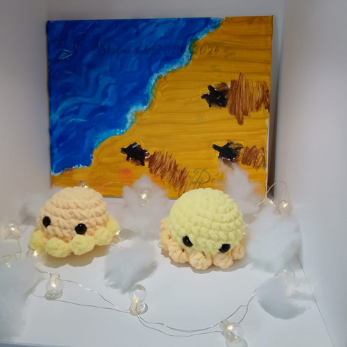 2x mini chobotnička- Emička a Lenička