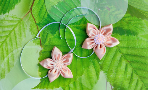 KANZASHI kytička meruňková.č.165/5