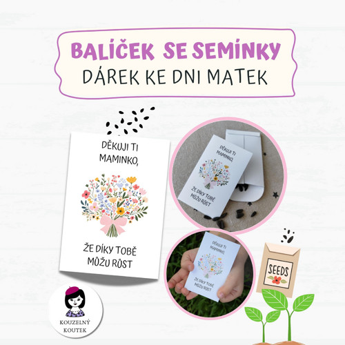 Balíček na semínka - dárek ke dni matek (PDF)