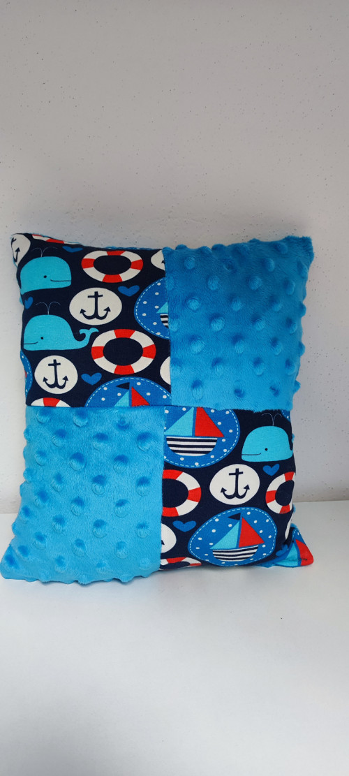 Mini polštářek modrá velryba.