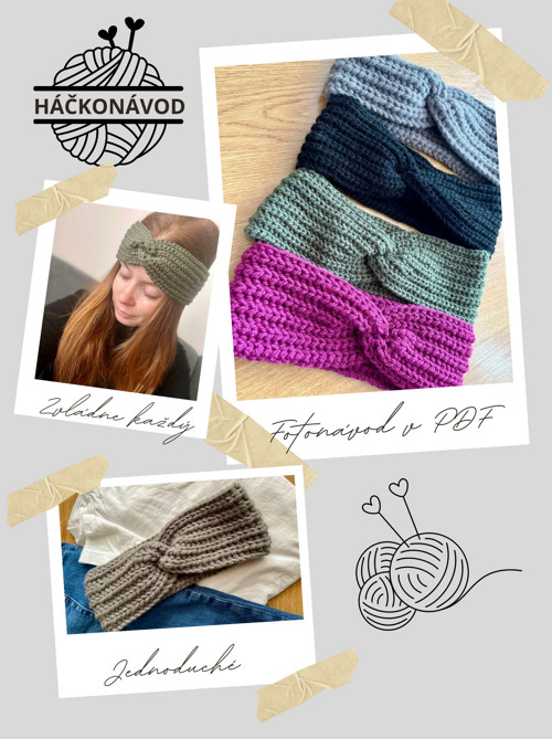 HÁČKONÁVOD č. 7 - háčkovaná čelenka
