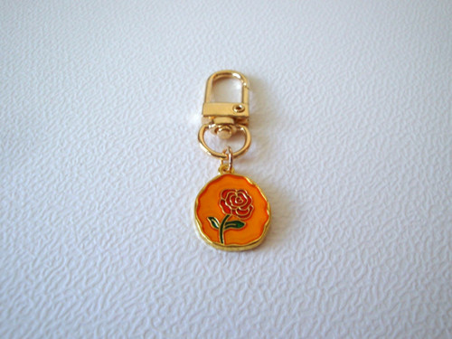 Kovový přívěsek 55x15 mm (1ks) - oranžová