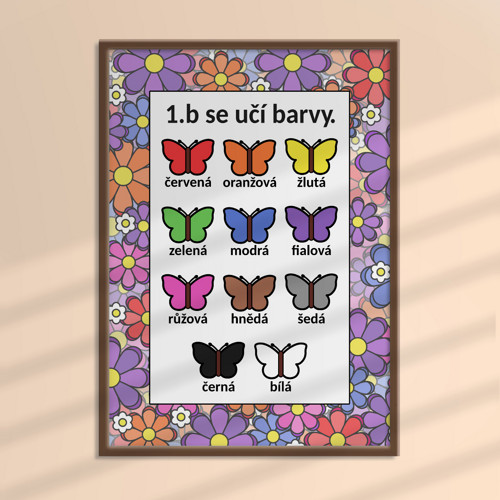 Učení sa barev floral 1 - klasik