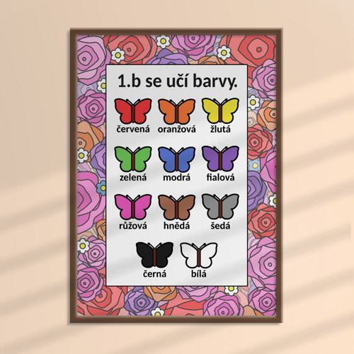 Učení sa barev floral 1 - růže