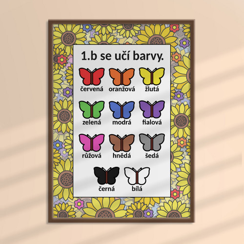 Učení sa barev floral 1 - slunečnice