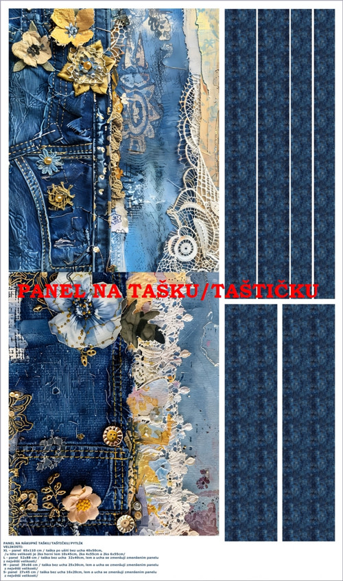 Panel na tašku/taštičku - bavlna XL