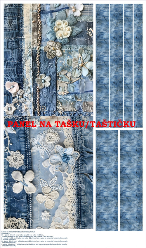 Panel na tašku/taštičku - bavlna XL — foto 1