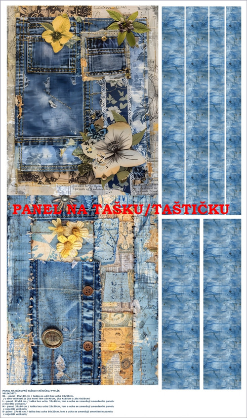 Panel na tašku/taštičku - bavlna XL — foto 1